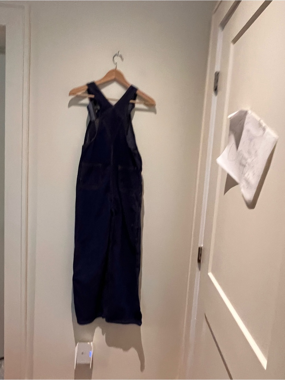Vintage 70s 100% Cotton Denim Dark Blue Overalls Hong Kong XS/S - Picture 8 of 11